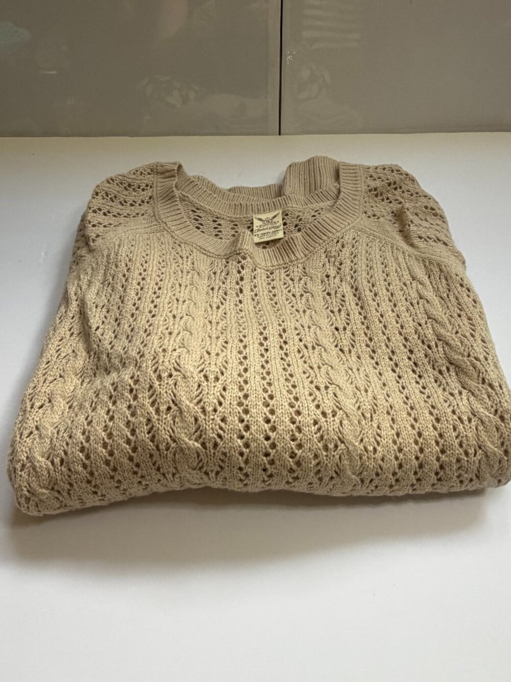 Faded Glory Beige Sweater W 4X